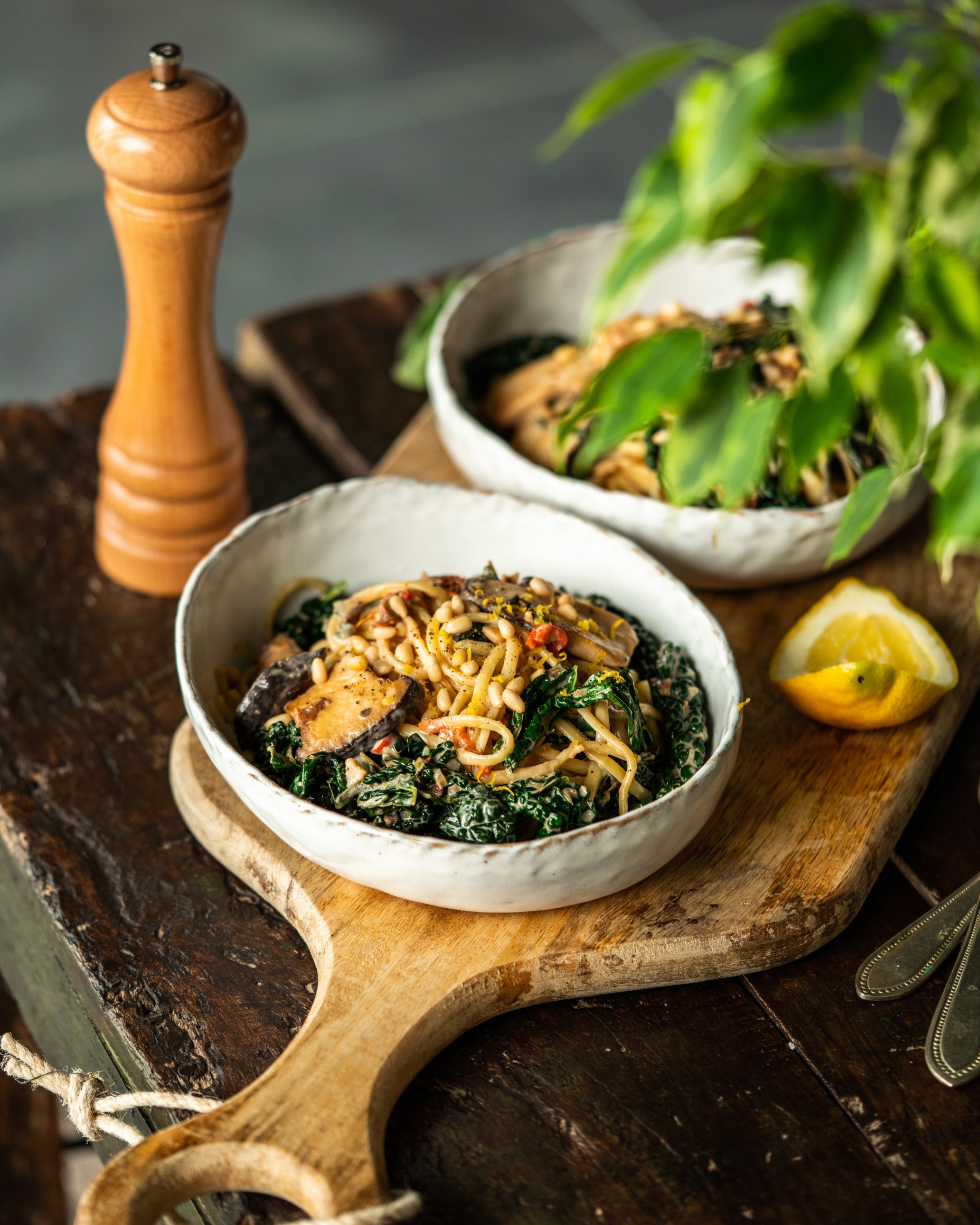 Creamy King Oyster Mushroom Pasta - Avant-Garde Vegan